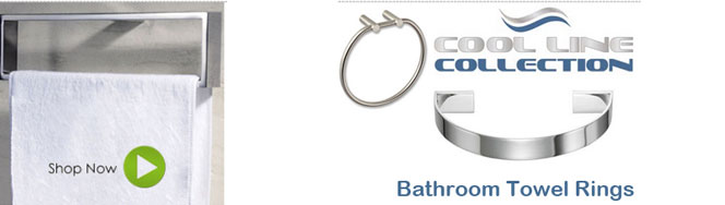 Cool Lines Bathroom Towel Rings